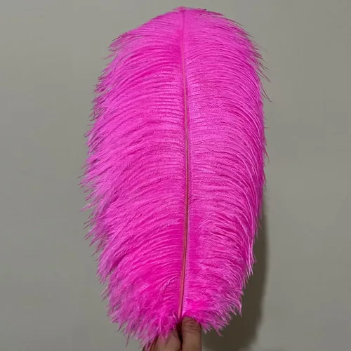 Miniatura 3 de 10 plumas grandes de avestruz rosa intenso de 16 a 18 pulgadas, plumas esponjosas para manualidades, decoración de fiesta en el hogar, centros