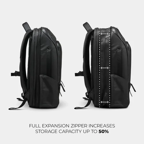 Miniatura 3 de NOMATIC Paquete de viaje - Mochila para laptop resistente al agua - Mochila expandible compatible con TSA, Negro, 20 l, Bolsa para portátil