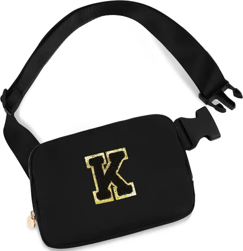 Miniatura 140 de Bolsa de cinturón para niñas y mujeres, bolsas cruzadas, riñonera, riñonera personalizada, Negro, Small