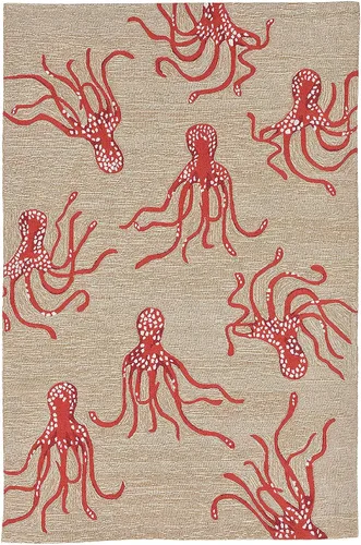 Miniatura 10 de Liora Manne CAPR5163633 - Alfombra costera para interiores y exteriores, color azul marino, 2 pies x 5 pies Cuerdas Navy