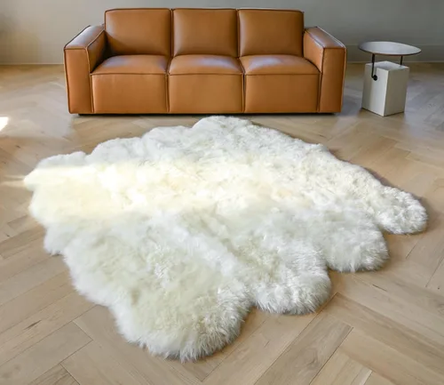 Miniatura 31 de Alfombra de piel de oveja de Nueva Zelanda 100% gruesa, suave y duradera