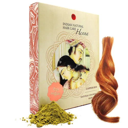 Polvo de henna - Tinte para el cabello rojo - Orgánico fresco y puro - 7 onzas - Indian Natural Hair Care