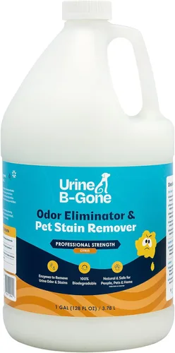 Orine B-Gone, eliminador profesional de olores enzimáticos y removedor de manchas de mascotas, limpiador de orina para humanos, gatos y perros,