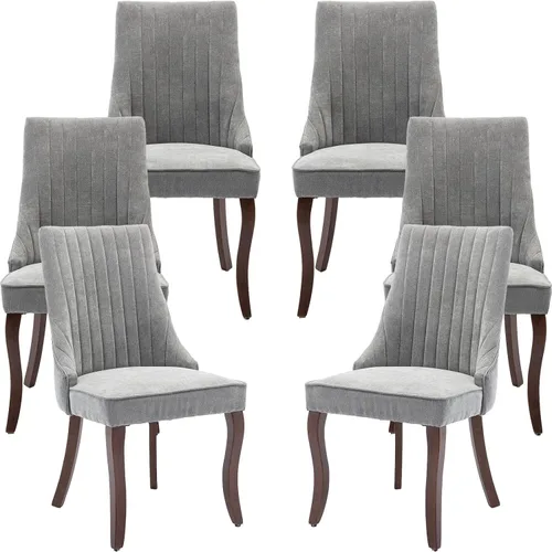 Miniatura 29 de ODUSE-DAILY Juego de 2 sillas de comedor de mediados del siglo en color beige, juego de 2 sillas modernas para cocina y comedor, sillas tapizadas