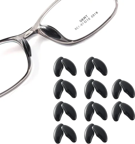 10 pares de almohadillas adhesivas para la nariz, en forma de guisante, silicona suave, almohadillas adhesivas para la nariz para lentes, anteojos y