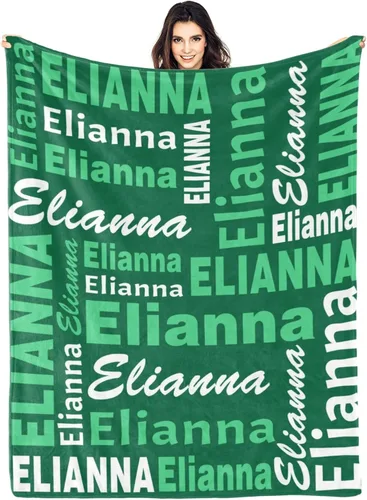 Miniatura 15 de Manta personalizada con nombre, manta personalizada con nombre, manta personalizada para adultos, niños y bebés, manta personalizada con monograma