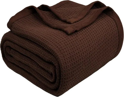 Miniatura 23 de Cobija TreeWool liviana de algodón, de cuidado fácil, suave, cómoda y cálida (king size, 90 x 108 pulgadas, tejido reticular)