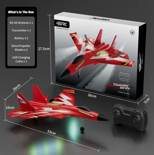 Miniatura 8 de 4DRC Avión RC de Espuma para Niños y Adultos, Avión de Control Remoto RC Jet Helicóptero Drone Avión para Niños y Adultos Principiantes, Caza RC