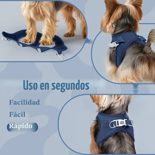 Miniatura 5 de rabbitgoo Arnés para perro pequeño, chaleco de malla suave para cachorros con hebilla de seguridad, arnés reflectante transpirable para mascotas