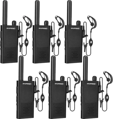 Miniatura 10 de Baofeng T26 Walkie Talkies de Largo Alcance, Batería Recargable de Iones de Litio, 16 Canales FRS, Radios Bidireccionales con Auriculares para Paq