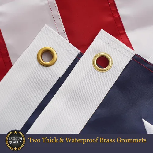 Miniatura 6 de Homissor Bandera estadounidense de 4 x 6 pulgadas, estrellas bordadas para exteriores, resistentes en Estados Unidos, de larga duración, hechas