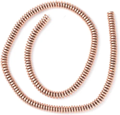Miniatura 26 de Craftdady 10 hebras de cuentas sintéticas Heishi negras de hematita de 0.118 pulgadas (0.118 in), esmeriladas, metálicas, redondas, de imitación