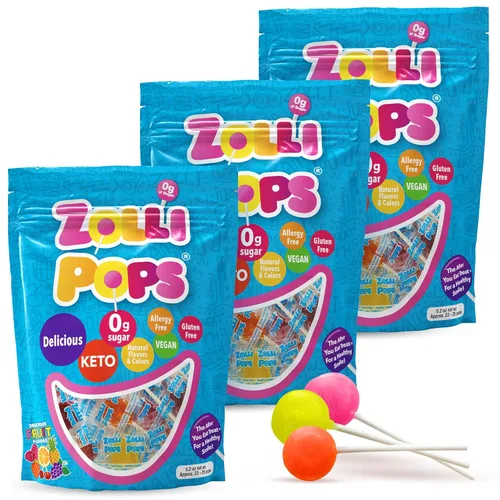 Miniatura 17 de Zollipops Clean Teeth Pops - Caramelos sin azúcar con xilitol, paletas sin colorantes, aptos para dieta keto y diabética, golosinas aprobadas por
