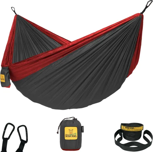 Miniatura 14 de Wise Owl Outfitters Hamaca de camping – Hamaca portátil de 500 libras con correas de árbol – viajes, mochileros, senderismo, equipo de campamento al