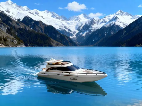 Miniatura 3 de Barco a control remoto 4CH Eléctrico Watercraft RC Vela Crucero Barco Yate 9.3 mi/h para piscina de lago 14y+ principiantes