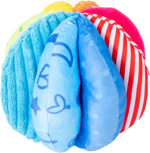 Miniatura 9 de Montessori - Kit de juego de juguetes para bebé, tambor giratorio mediano y bola de tela arcoíris para niños de 6 a 12 meses (kit de juego 3)