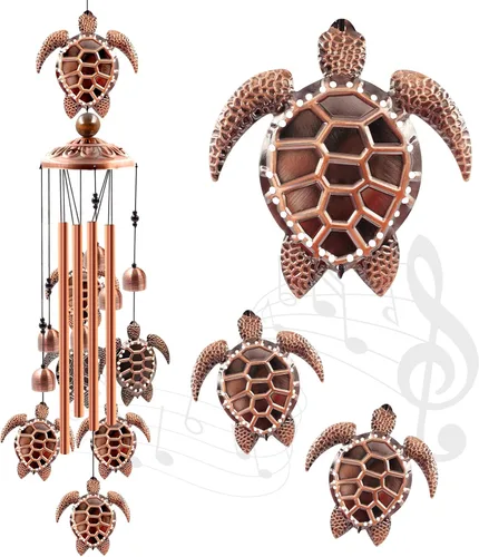 Miniatura 10 de Ukulork Campanas de Viento para Exterior en Oferta, Campana de Mariposas de Aluminio con Tubo y Gancho en S, Decoración para Patio y Jardín, Regalo