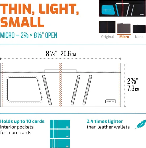 Miniatura 3 de SlimFold Micro billetera suave.