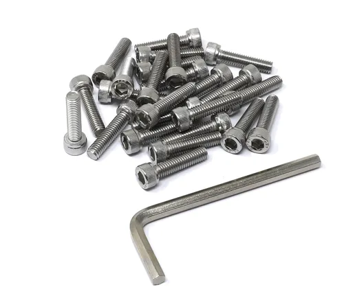 Miniatura 172 de iexcell 25 piezas M4 x 60/65/70/75/3.150 in paso de rosca 0.028 in acero inoxidable 304 cabeza hexagonal Tornillos Tornillos surtido Kit