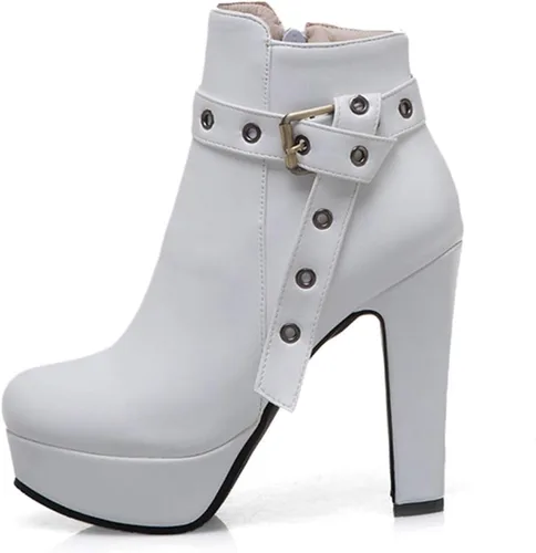 Miniatura 16 de Scaoruki Zapatos de otoño de moda para mujer, botines de tacón de bloque