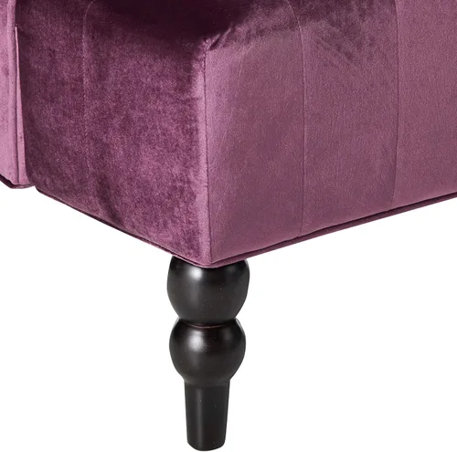 Miniatura 10 de Christopher Knight Home GDFStudio Leona Modern Glam - Sofá biplaza de terciopelo copetudo, pasas y marrón oscuro