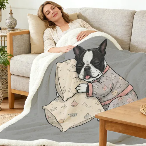 Miniatura 85 de Autumn Teddy Dog Patchwork Sherpa Blanket Fall Cozy Throw Blanket Cute Puppy Quilt Style Warm Soft Blanket for Couch Sofa Bedroom Decor 50x60 Inches