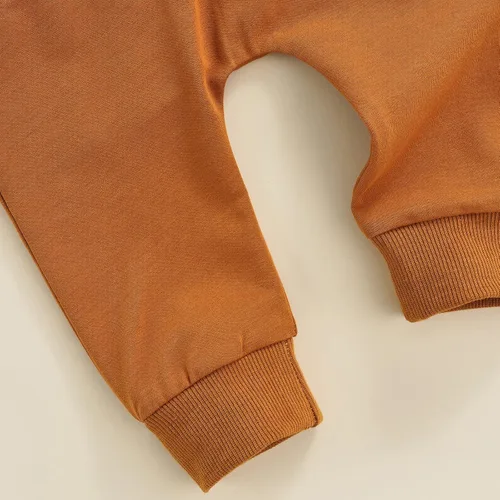 Miniatura 7 de Mubineo Pantalones deportivos básicos lisos para bebés, niños y niñas, cómodos pantalones de algodón con bolsillos