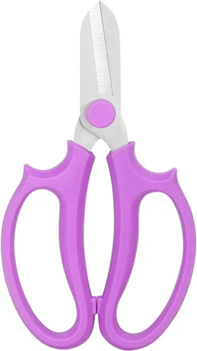 Tijeras de jardinería de hoja afilada púrpura de acero de aleación para cortar flores, recortar plantas de patio, floristería, setos de hierbas y