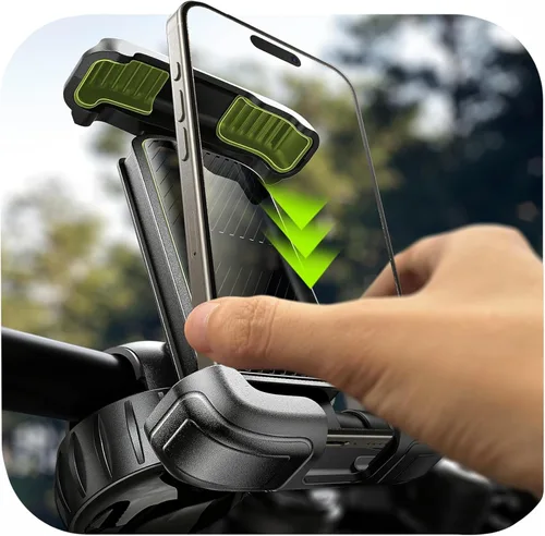 LISEN Soporte para teléfono de bicicleta, [súper fácil de instalar], soporte de teléfono para motocicleta, accesorios para bicicleta eléctrica,