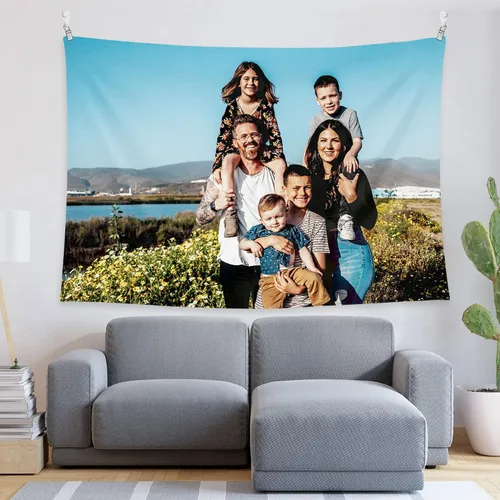 Miniatura 7 de BLINGPAINTING Tapiz personalizado para cargar imágenes personalizables, telón de fondo personalizado, crea tu propio tapiz para colgar en la pared