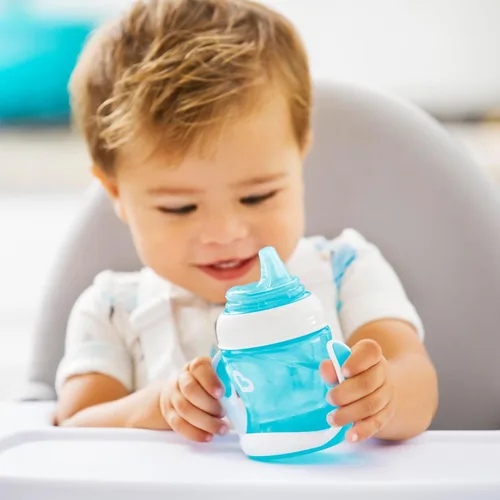 Miniatura 2 de Munchkin® Gentle™ Transition Sippy Trainer Cup, 4 Onzas, Paquete de 2, Azul