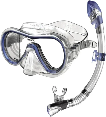 Miniatura 2 de SEAC Giglio - Juego de esnórquel de silicona 100% pura para adultos, buceo, buceo, buceo, con bolsa