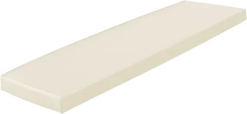 Miniatura 13 de Cojín de asiento de piel sintética impermeable antideslizante para banco largo de jardín, 2 pulgadas de grosor, para muebles de patio de interiores