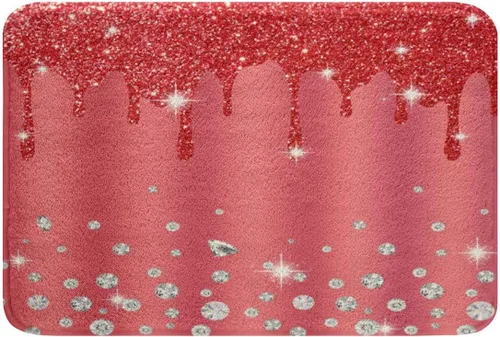 Miniatura 22 de Feelyou Alfombras de baño con lazo coquette de 16 x 24 pulgadas, tapetes de baño Leopared con lazos para niños, adolescentes y adultos con purpurina