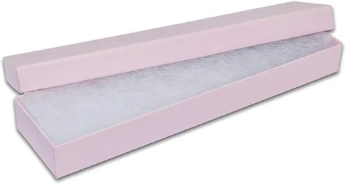 Miniatura 19 de TheDisplayGuys - Paquete de 25 Cajas de Regalo de Papel Cartón Kraft #82/Estuches para Joyas con Relleno de Algodón y Tapa - Lámina Dorada