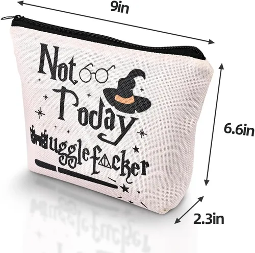 Miniatura 4 de Magic Wizard - Bolsa de maquillaje divertida con texto en inglés "Not Today", regalo para niñas, hermanas y mujeres