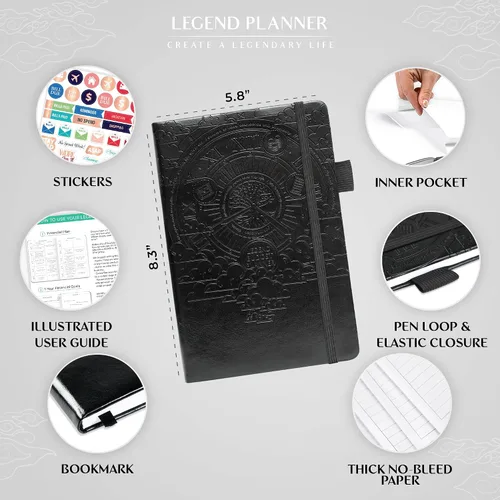 Miniatura 2 de Legend Budget Planner - Libro organizador financiero, cuaderno de cuentas de dinero y seguimiento de gastos para presupuestos mensuales del hogar