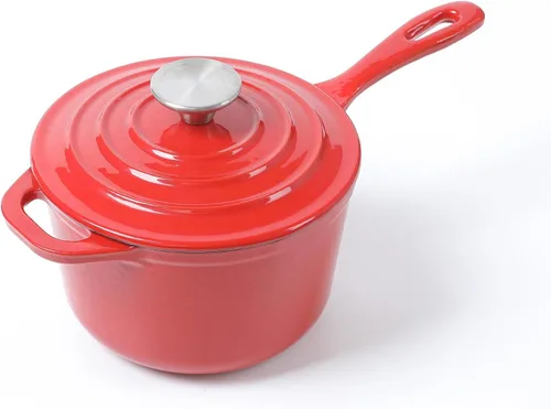 Miniatura 8 de HAWOK Mini cacerola de hierro fundido de 1 cuarto de galón, 5.5 pulgadas con tapa, pre-sazonada