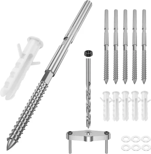 Soportes de soporte ocultos para estante flotante (6 piezas) y accesorios de acero para la instalación, con guía de taladro, soportes ocultos de