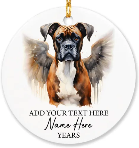 Miniatura 19 de Airedale Terrier - Adorno personalizado de alas de ángel para perro, regalo de pérdida de condolencias de mascotas, adorno de Navidad conmemorativo