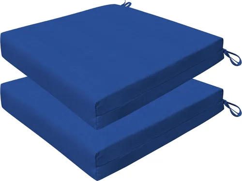 Miniatura 19 de Honeycomb Juego de 2 cojines de asiento para exteriores, 20 x 20 pulgadas, cojines texturizados de hueso sólido para sillas de comedor para muebles