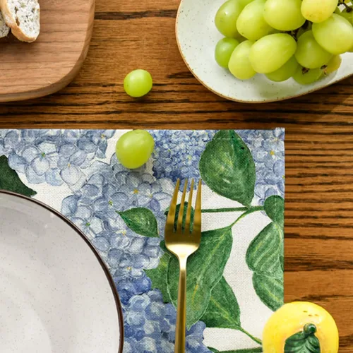 Miniatura 7 de Artoid Mode Manteles individuales de hortensias de acuarela para mesa de comedor, 12 x 18 pulgadas, decoración de temporada de primavera y verano