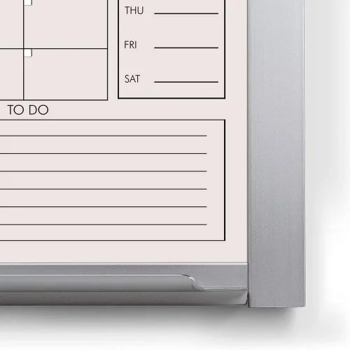 Miniatura 4 de Pizarra blanca personalizada de borrado en seco de 24 pulgadas de ancho x 18 pulgadas de alto con nombre personalizado, calendario familiar mensual