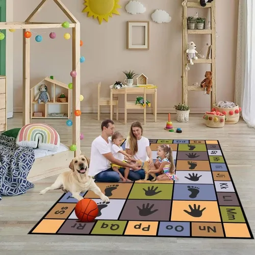 Miniatura 2 de Hopscotch - Alfombras de juego para niños, alfombra educativa del alfabeto ABC, sala de juegos, dormitorio, sala de estar, decoración de aprendizaje