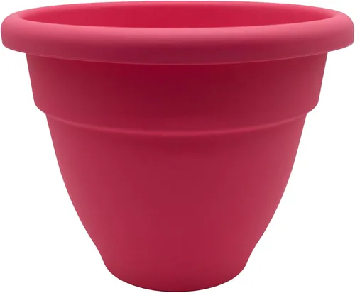 Miniatura 30 de The HC Companies, Caribbean - Maceta de plástico y ligera de 6 pulgadas para interiores y exteriores, maceta para hierbas y flores, color negro