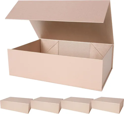 Miniatura 45 de Aimyoo Cajas de regalo magnéticas Galaxy negras con tapas 13.8x9x4.3 pulgadas, caja grande de propuesta para dama de honor y padrino, caja plegable