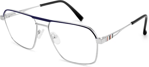 Miniatura 8 de Dollger Gafas cuadradas de aviador con luz azul para hombre, gafas retro de metal con bloqueo de luz azul, para juegos de computadora UV400