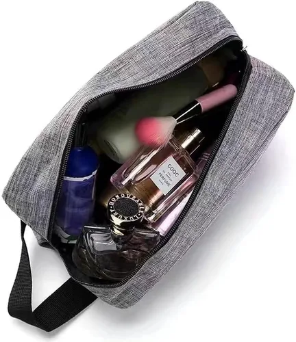 Miniatura 4 de Trawila Neceser de viaje para mujeres y hombres, organizador de maquillaje para cosméticos, artículos de tocador, herramientas de cepillos, Negro