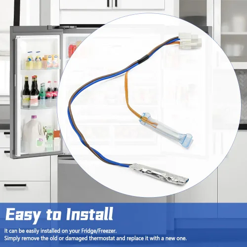 Miniatura 4 de Sensor de temperatura de descongelación para refrigerador compatible con refrigerador LG Kenmore que reemplaza 6615JB2005H, 6615JB2005M, 1266868