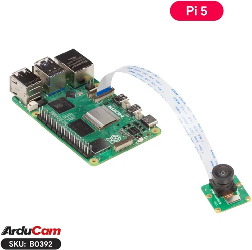 Miniatura 7 de Arducam Cámara ultra gran angular de 175 grados IMX219 de 8MP para Raspberry Pi, compatible con Pi 5, 4 Modelo B, 3/3B+ y Zero 2W